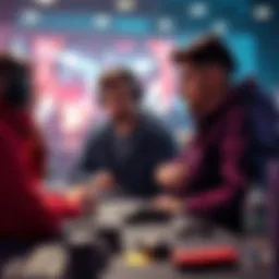 A group of experienced gamers talking seriously about gameplay issues in a gaming forum setting