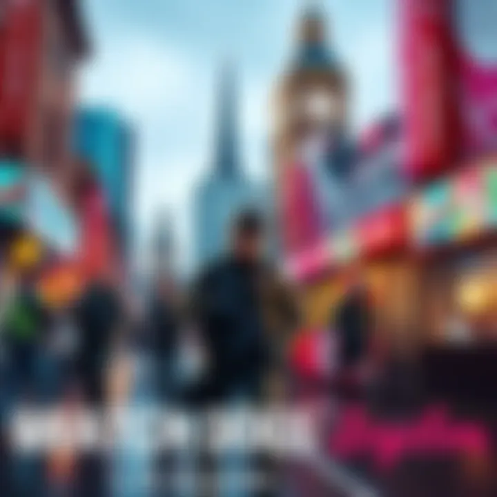 A diverse group of operatives from Watch Dogs Legion engaged in action in a lively urban environment with iconic London landmarks in the background.