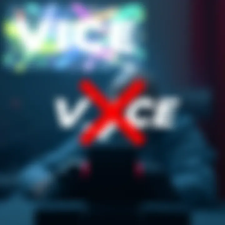 Cover showing a graphic of the VICE logo with a red crossed out symbol over gaming content, representing censorship issues