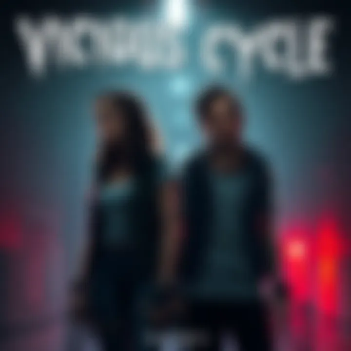 Angela and James from Vicious Cycle standing in a dimly lit game environment, showing expressions of confusion and determination.