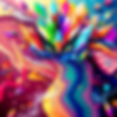 Colorful artwork by Victor Belmont showcasing unique creativity and vision