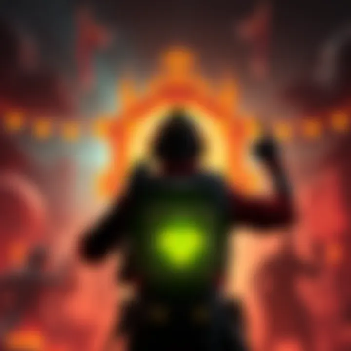 Player celebrating completion of nightmare campaigns with a glowing achievement screen and hints of secret levels in the background