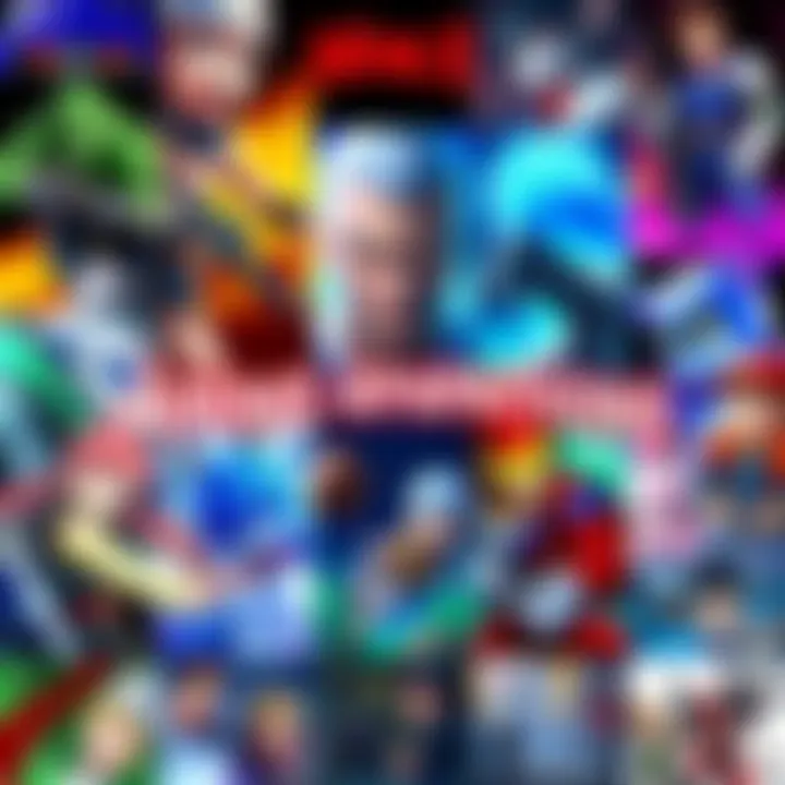 A colorful collage of video game characters and scenes, each representing popular games fans want as anime adaptations.