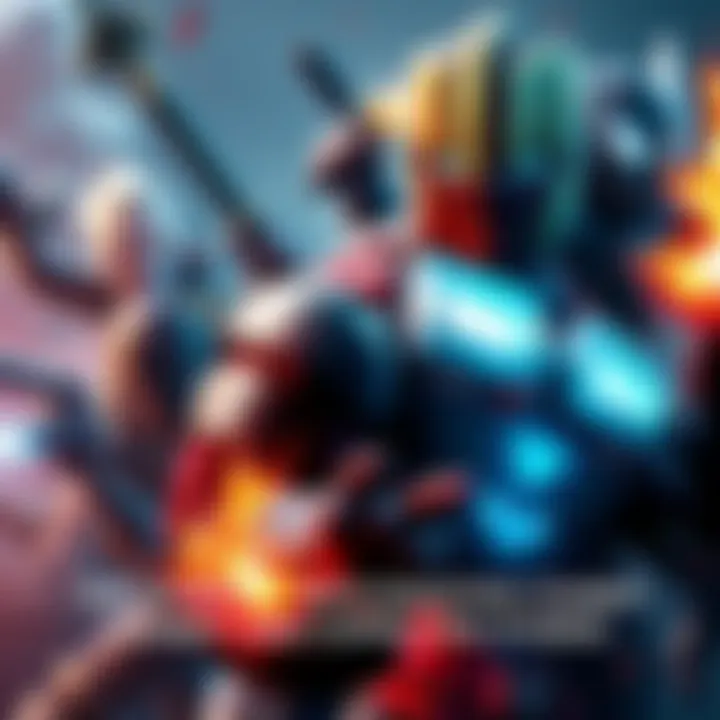 Various iconic video game characters in dynamic combat poses
