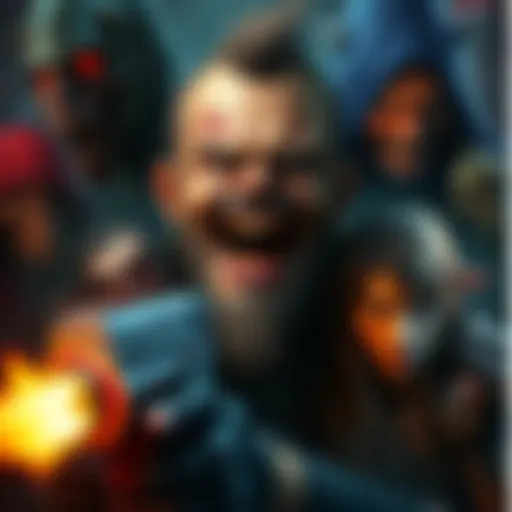 A collage of iconic video game characters from horror and shooter genres, expressing a range of emotions