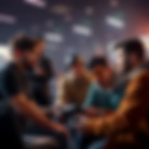 People discussing and choosing their top two favorite video games from a list