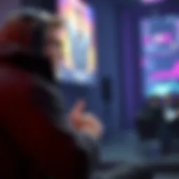 Video game director discussing asset reuse A video game director speaks at a conference about the importance of reusing assets in game development, emphasizing creativity and efficiency in modern gaming.