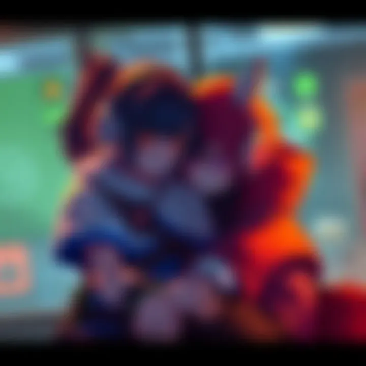 Sadako and Trapper, representing emotional support in gaming, are shown comforting a player during a difficult moment.