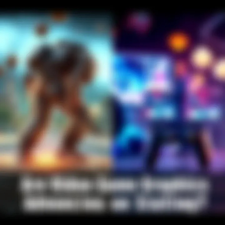 A comparison of video game graphics over two decades showing early pixelated graphics and modern realistic visuals