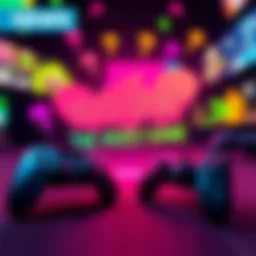 A colorful graphic with question marks and gaming controllers, inviting players to guess a video game.