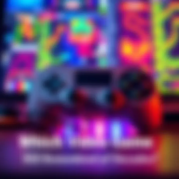 A classic video game controller with colorful graphics in the background, symbolizing enduring video game culture.