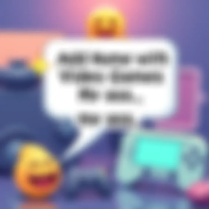 An illustration showing a speech bubble with a famous video game quote followed by 'my ass', with a laughing emoji and gaming elements in the background.