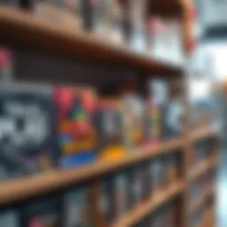 Various video game cases arranged on a shelf, showcasing titles that claim high quality but may lack substance.