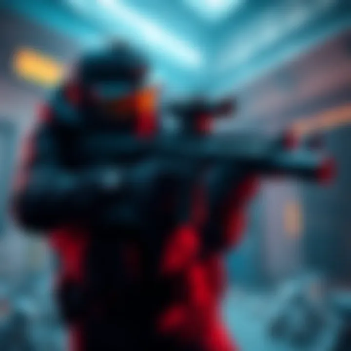 A player in tactical gear aiming a weapon in the game Vigor, showcasing action in an extraction shooter environment.