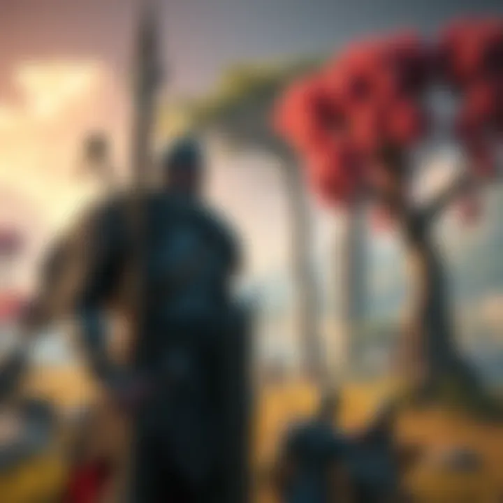 A Viking warrior stands in a lush open world, ready for adventure in Valhalla