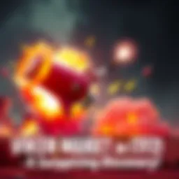 Vikter character launching from a nuke in Team Fortress 2 with explosions and bright colors in the background