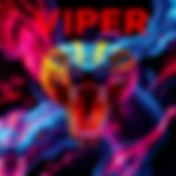 The Viper album cover featuring bold colors and striking graphics that capture its artistic flair