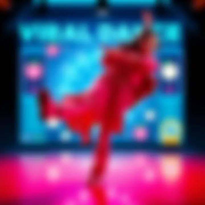 Viral Dancer Sues Roblox A dancer in a dynamic pose representing the Apple dance, with legal symbols in the background.