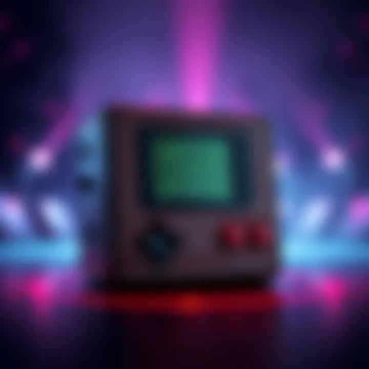 The Virtual Boy cardboard model displayed for Nintendo Switch 2, highlighting its unique design and colors.