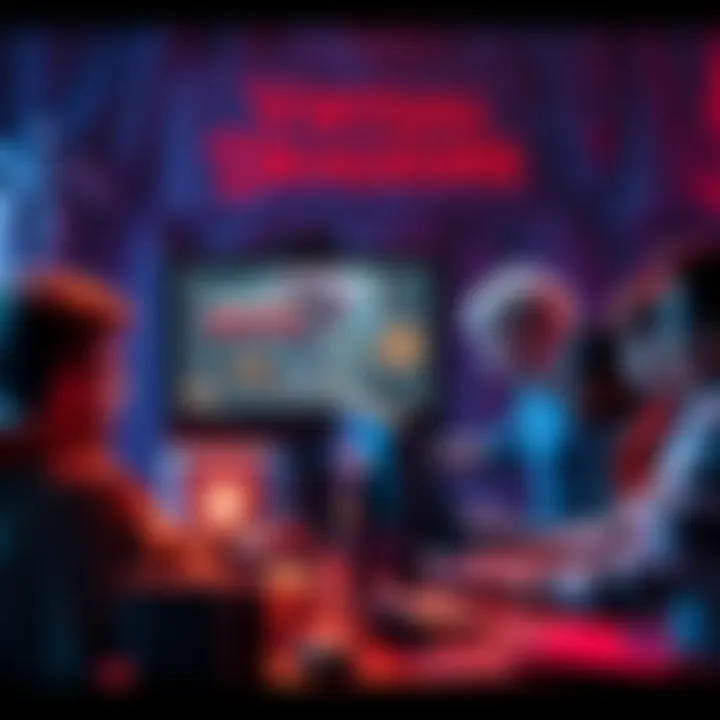 Players gathered around a computer screen, engaged in a virtual Dungeons and Dragons game using online platforms.