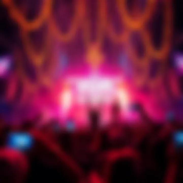 The Vishkars celebrating the release of their Bang Bang remix with music-themed decorations and a crowd in excitement