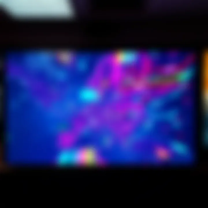 Visual glitch after map use A screen showing strange visual distortions after closing the map feature, with colors and shapes blending oddly.