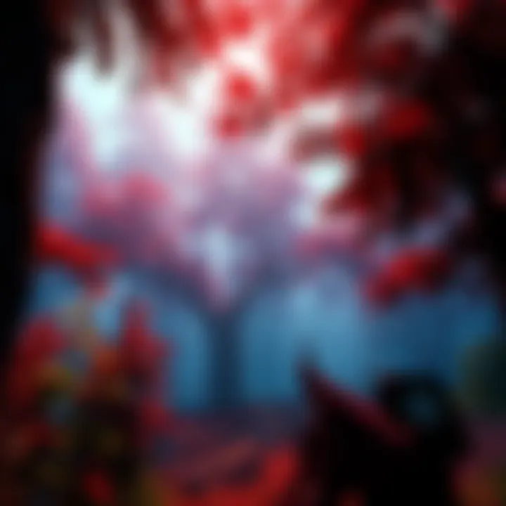 A screenshot showing visual glitches with trees and plants in RE2 Remake
