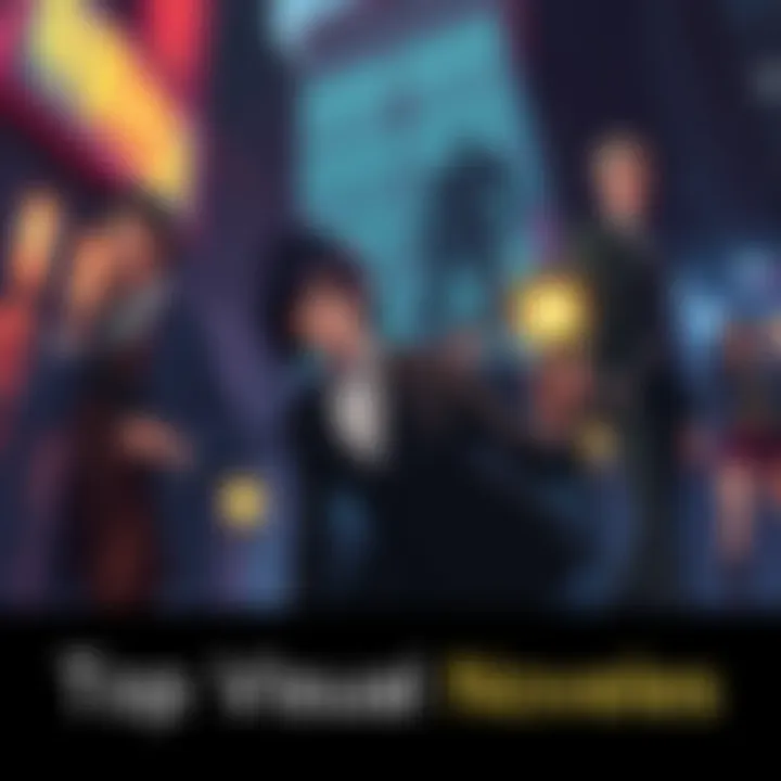 Cover art featuring characters from visual novels engaging in a crime investigation scene with a dramatic backdrop.