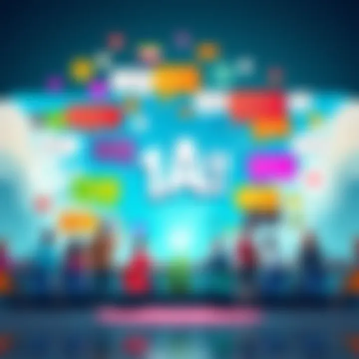 A vibrant graphic illustrating the concept of 1A!!!! with diverse dialogue bubbles from various communities discussing its significance.