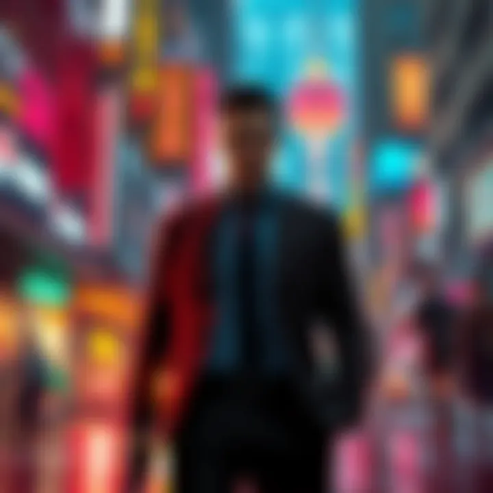 Vito, the main character, stands in the bustling streets of Empire Bay, showcasing the city's vibrant atmosphere.