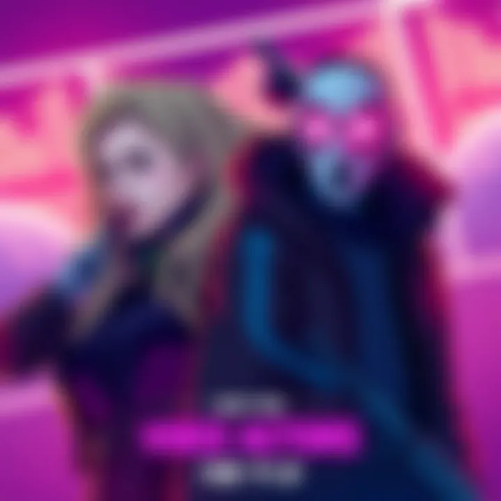 Illustration of voice actors for ST characters Vecna and Eleven with soundwave graphics