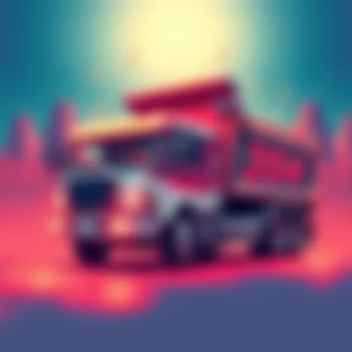 Cover illustration for Voicemail Dump Truck 204 featuring a vibrant audio-themed design with headphones and sound waves.