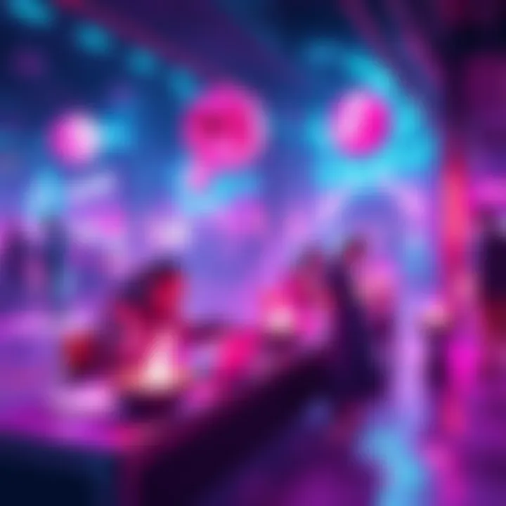A colorful gaming scene highlighting the Void aura farming trend on TikTok with players engaging in strategies and community interactions