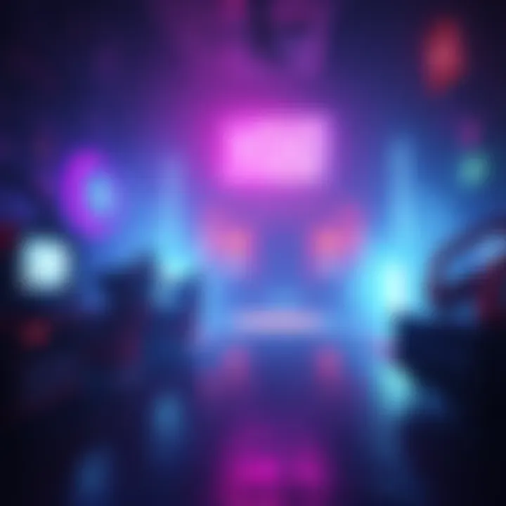 An artistic representation of a gaming environment influenced by the Void concept, featuring glowing elements and a mix of old and new game visuals.