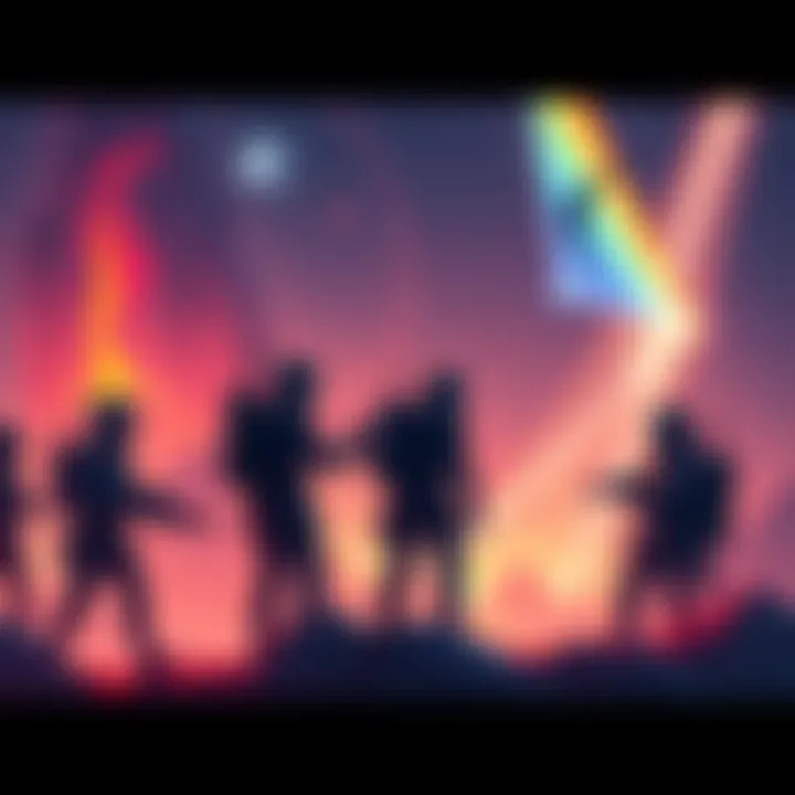 A group of players discussing strategies for the new void fissure missions and resource farming techniques.