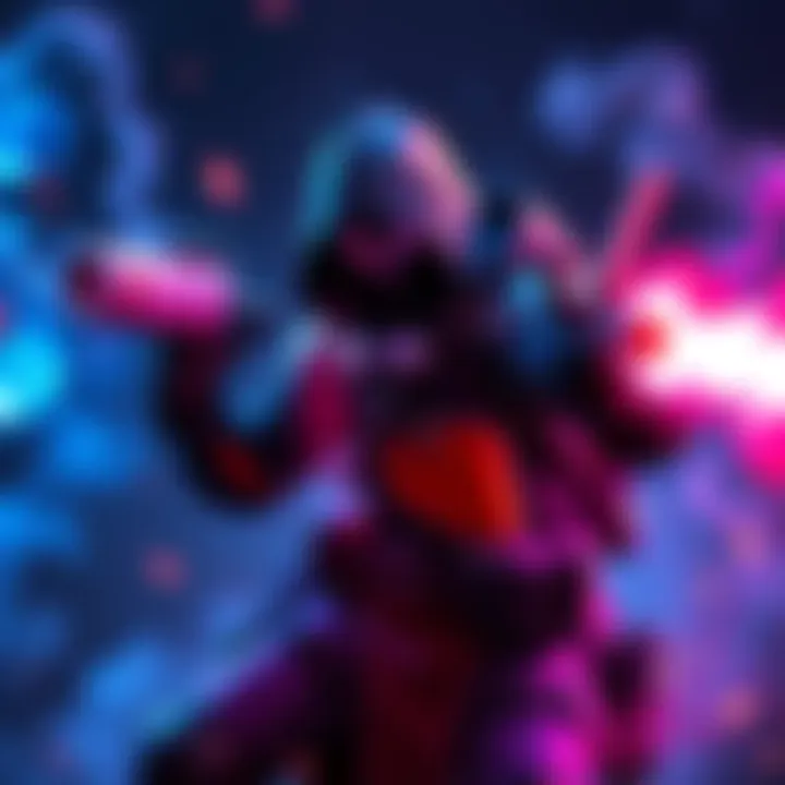 A Void Hunter character uses Smoke Bomb and invisibility in a competitive PVP match, showcasing their dominance over other players.