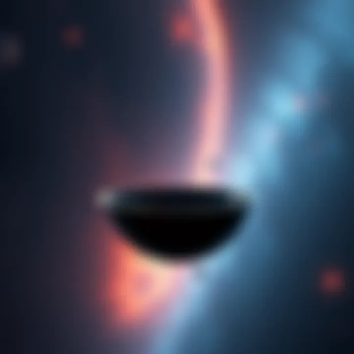 A representation of the Void Vessel, depicted as an empty, dark vessel floating in a cosmic space, symbolizing emptiness and potential.
