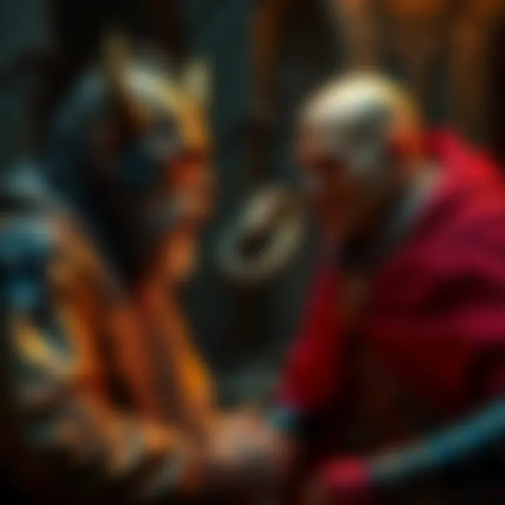 Volgin sharing details about the Philosophers' Legacy with Snake in a tense moment