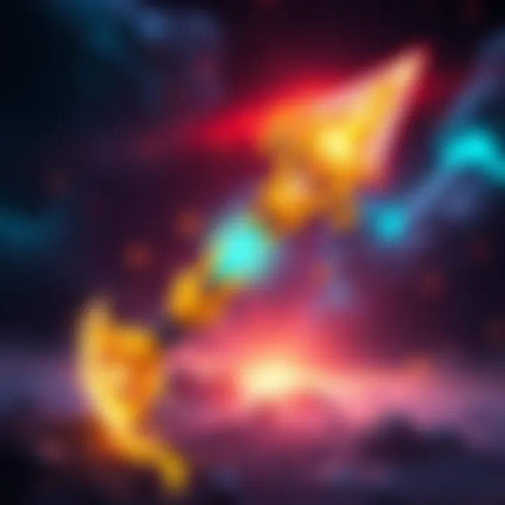 Voltia Weapon for Void Vessel Battles A vibrant depiction of the Voltia weapon, showcasing its glowing features and design, aimed at defeating shielded enemies in Void Vessel challenges.
