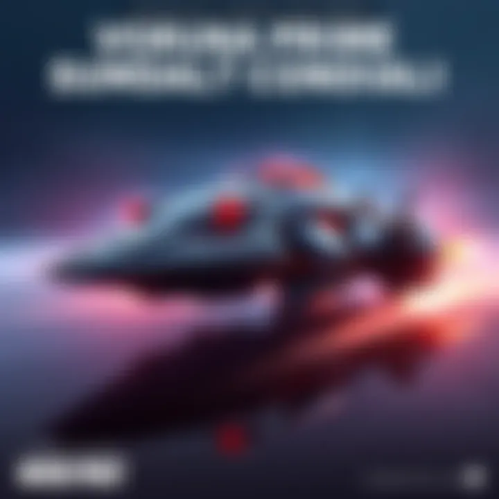 A creative design of Voruna Prime Sumdali envisioned as a sleek Landing Craft in a futuristic style, showcasing its potential as a game skin.