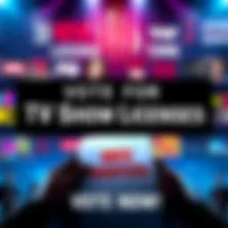 A graphic showing fans voting for their favorite TV shows to be licensed in the game Dead by Daylight, with a ballot and various TV show logos in the background.