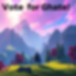 Vote for Ghost of Yotei A vibrant scene from Ghost of Yotei featuring the main character in a stunning landscape with mountains and trees. The character is standing confidently, ready for adventure.