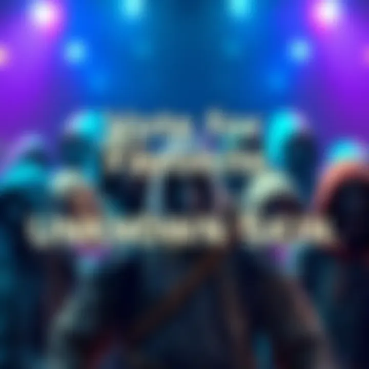 A colorful display of various unknown skins for people to choose from in a community voting event.