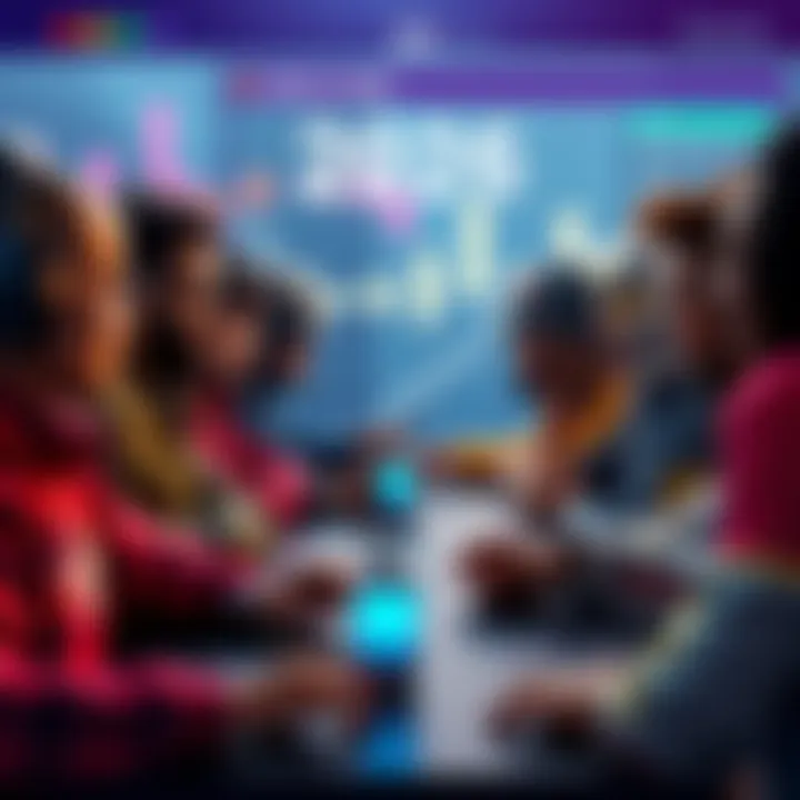 A group of diverse players discussing and voting on new characters for DBD 2026 in an online forum setting