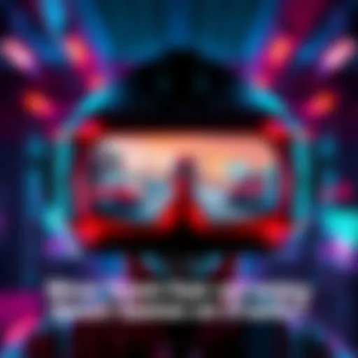VR headset with game graphics A virtual reality headset displays colorful graphics from a game like Deadpool VR, indicating the potential for Quest Games to run on Frame.