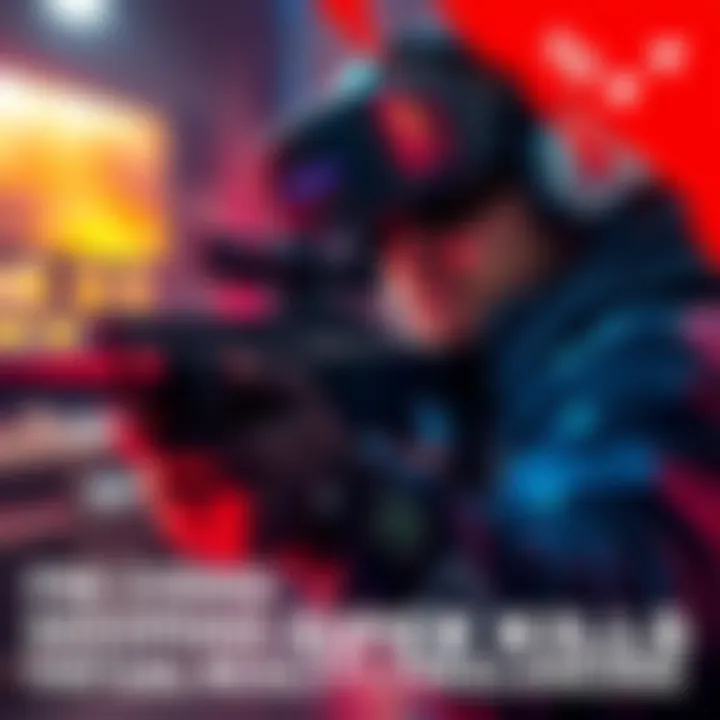 VR Sniper in Action A virtual reality character aiming a silenced sniper rifle with a focused expression, set in a high-stakes gaming environment.