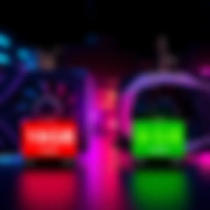 A side-by-side comparison of 16GB and 8GB VRAM graphics cards with price tags showing the cost difference.