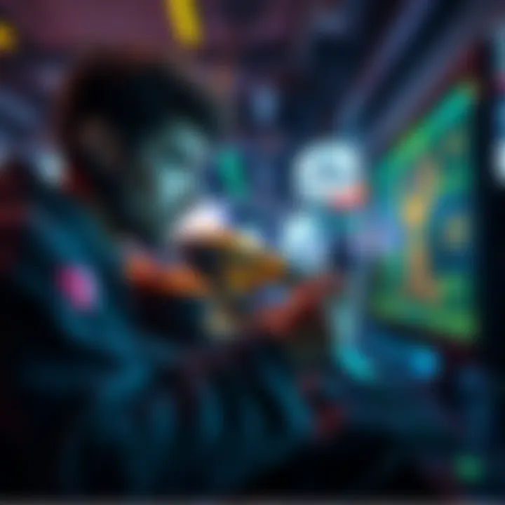 A gamer named Vulture focused on the screen, playing as Junkrat in a competitive gaming lobby, highlighting his skills and tactics.