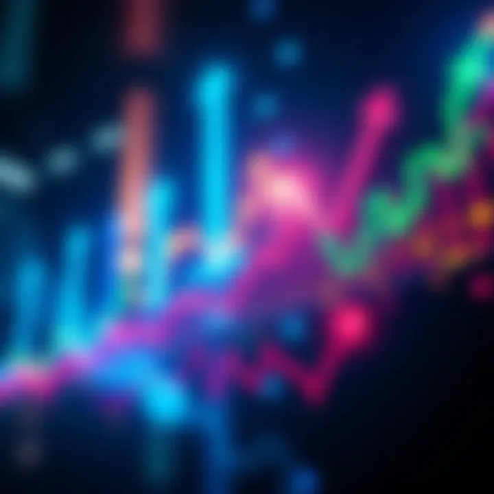 A graph showing market trends of VXT with upward movement, symbolizing potential success in digital assets.