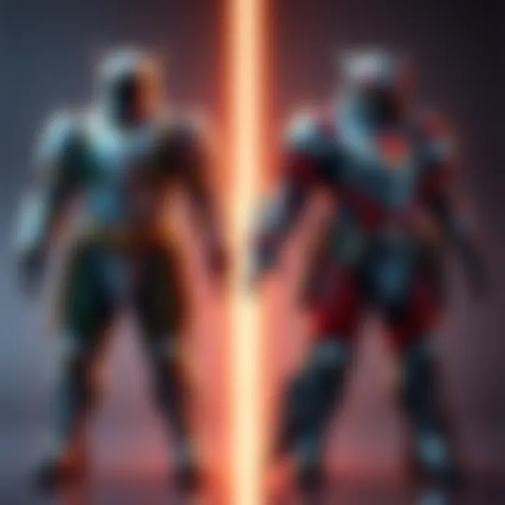 Side-by-side view of Vyke and SOC armor showcasing their designs and colors